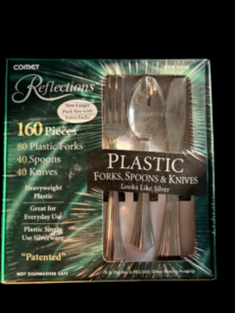 Comet Reflections Plastic Forks, Spoons, and Knives Set